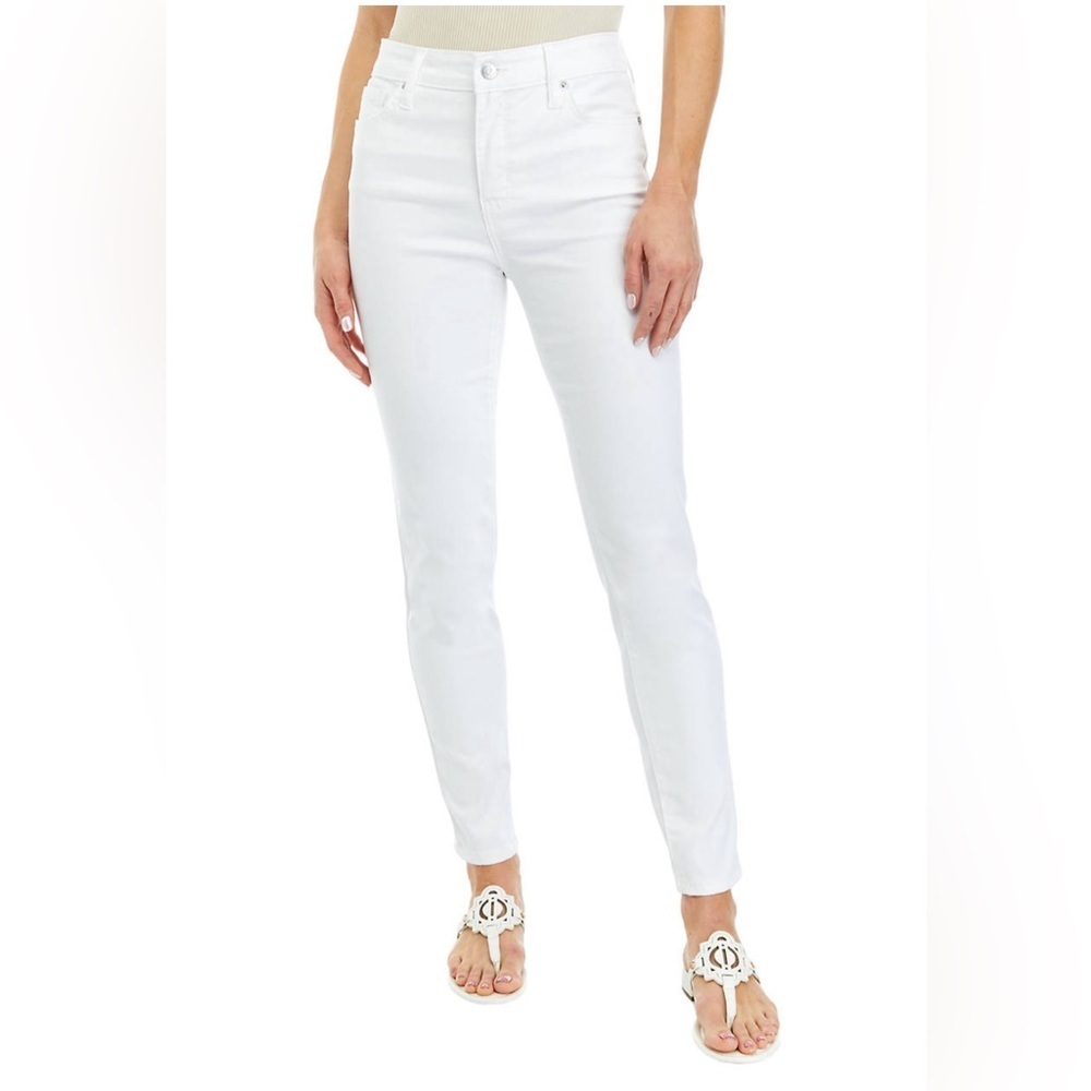 Winter White high waisted skinny jeans crown & ivy 4